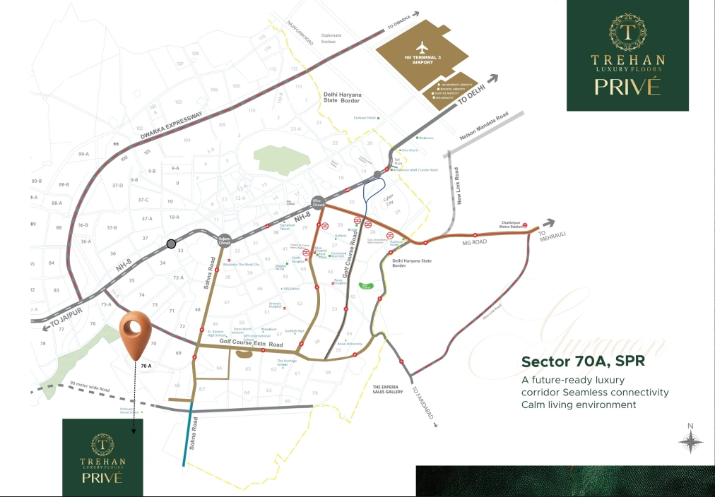 Location Map Trehan Floors Sector 70A